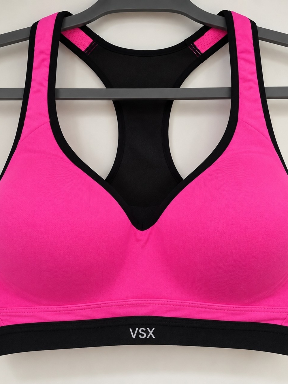 VSX Hot Pink and Black Racerback Sports Bra